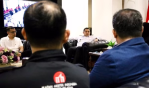 [Foto] Wali Kota Makassar, Munafri Arifuddin menerima kunker IAI Sulsel di Balai Kota Makassar, Rabu (19/3). (Dok.Kominfo)