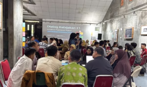 [Foto] Dialog Kebijakan yang diselenggarakan BASASulsel Wiki, Selasa (25/3).(Assets:IST)