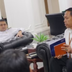 [Foto] Wali Kota Makassar (kiri) menerima kunjungan BPS Makassar di Balai Kota, Rabu (26/3). (Dok.IST)