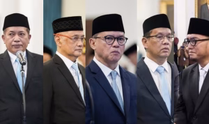 Kolase menteri Kabinet Merah Putih.(foto/ist)