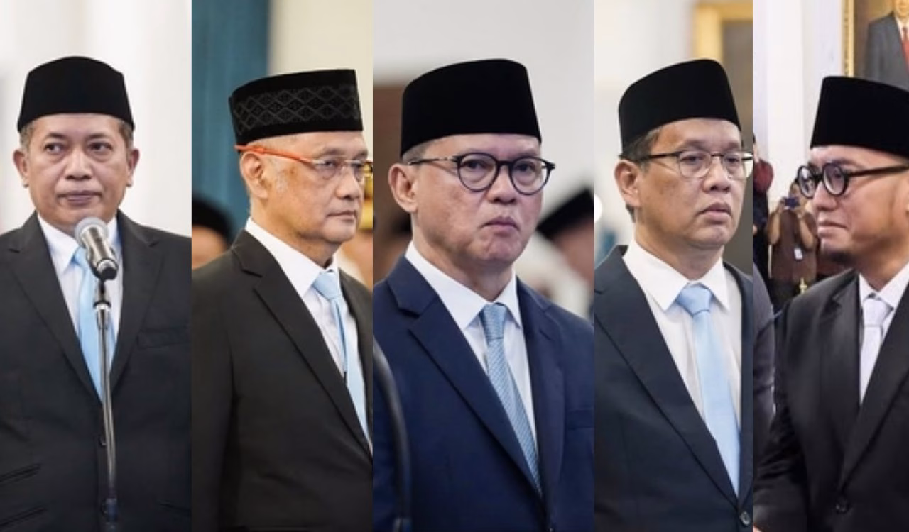 Kolase menteri Kabinet Merah Putih.(foto/ist)