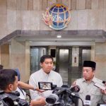 Menteri ATR/BPN dan Maruar Sirait memberikan keterangan ke awak media.(foto/ist)